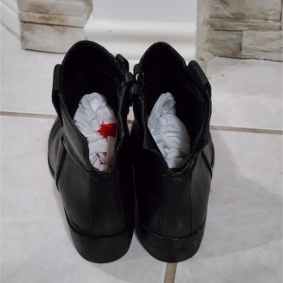 Sam Edelman Petty black leather ankle boots Booties‎ Women's size 7 - Picture 3 of 8